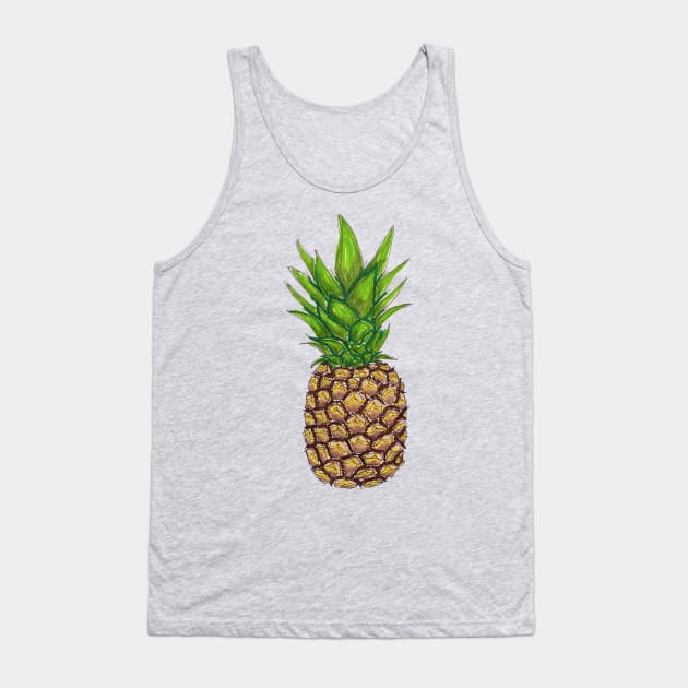 Pineapple Drawing Tank Top by HaleiwaNorthShoreSign